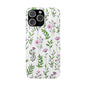 Floral Slim Phone Case - Elegant Botanical Design for Nature Lovers
