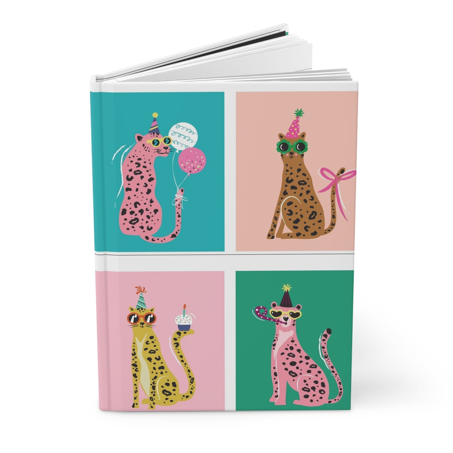 Lined Journal Notebook Hardcover - Fun Cats