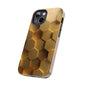 Gold Hexagon Tough Phone Case - Durable Protection with a Luxe Gold Finish