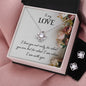 To My Love - I Love You - Love Knot Earring & Necklace Set