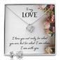 To My Love - I Love You - Love Knot Earring & Necklace Set