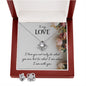 To My Love - I Love You - Love Knot Earring & Necklace Set
