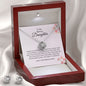 To My Bonus Daughter - Thank You - Love Knot Earring And Necklace Set