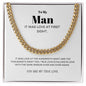 To My Man - True Love - Cuban Link Chain
