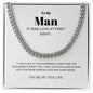 To My Man - True Love - Cuban Link Chain
