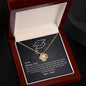 To My Daughter-Shining Star-Beautiful Love Knot Necklace