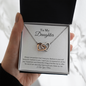 To My Daughter - Joy - Interlocking Hearts Necklace