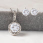 To My Soulmate - My Heart - Eternal Hope Necklace and Cubic Zirconia Earring Set