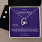 To My Future Wife - Your Smile - Forever Love Necklace and Cubic Zirconia Earring Set
