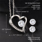 My Mother - My Friend - Forever Love Necklace and Cubic Zirconia Earring Set