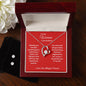 To The Woman I Love So Much - Forever Love Necklace and Cubic Zirconia Earring Set