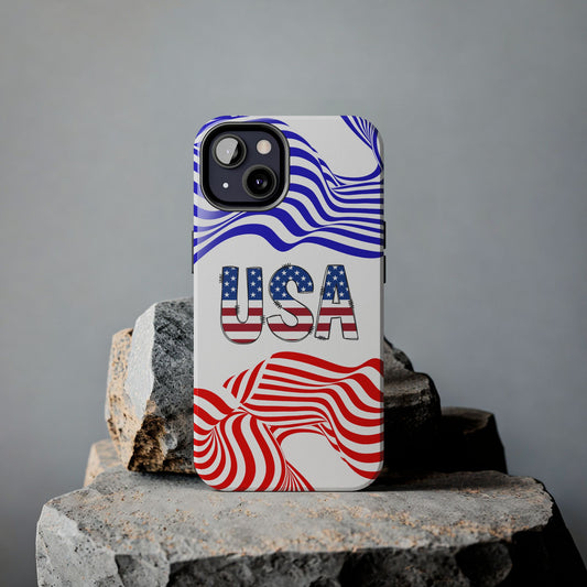 USA Flag Tough Phone Case - Durable, Patriotic Protection for All Occasions