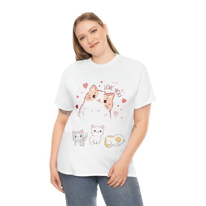 Love You Cats - Heavy Cotton Tee