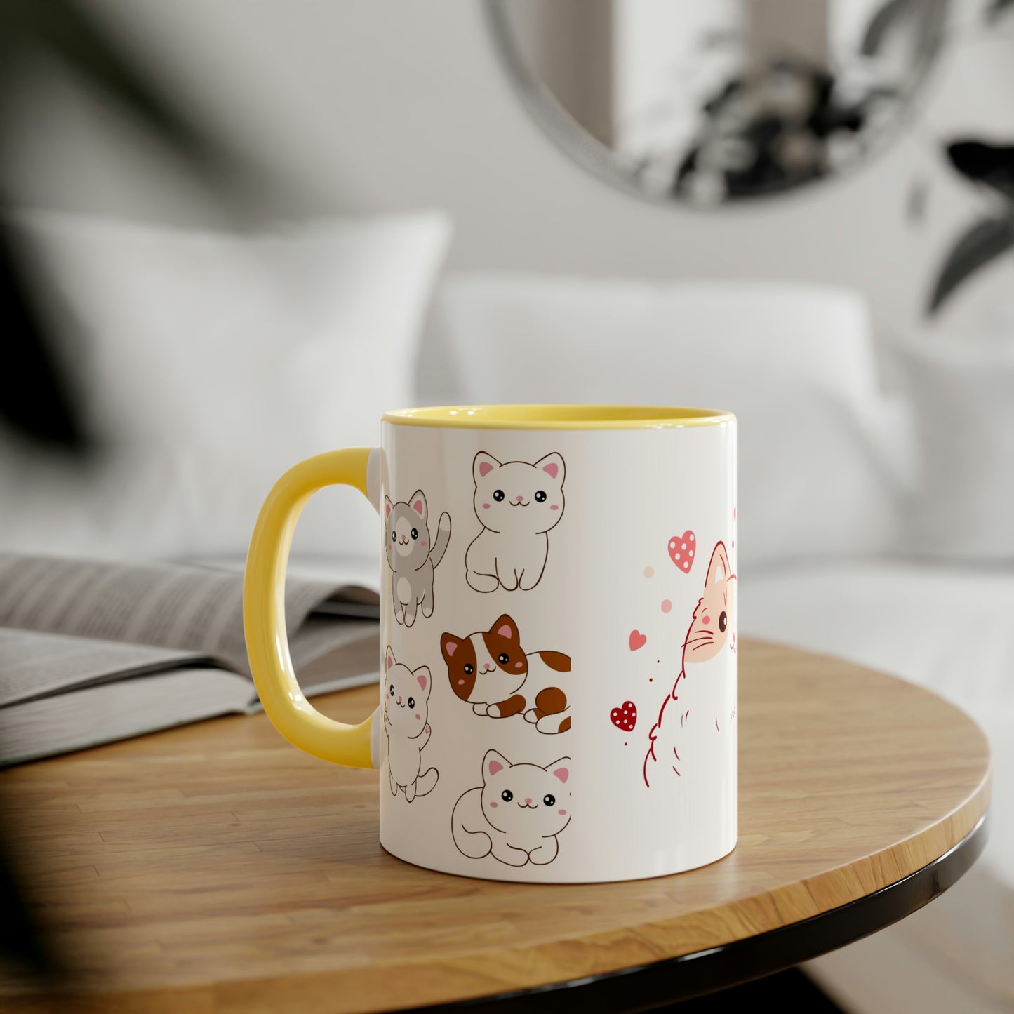 Love You Cats Accent Mugs, 11oz