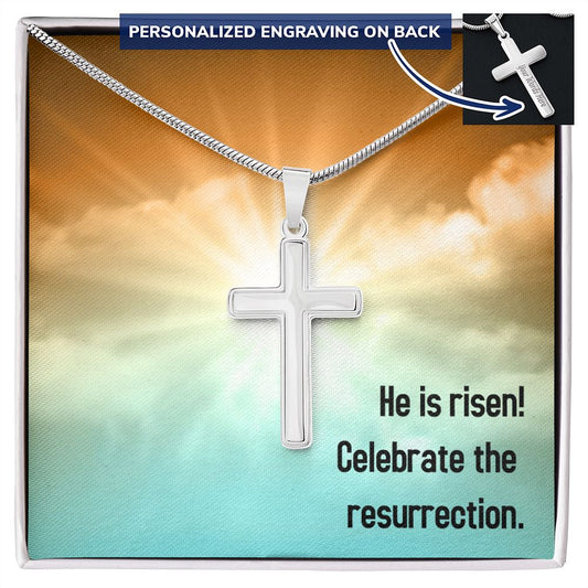 Personalized Stainless Steel Cross Necklace