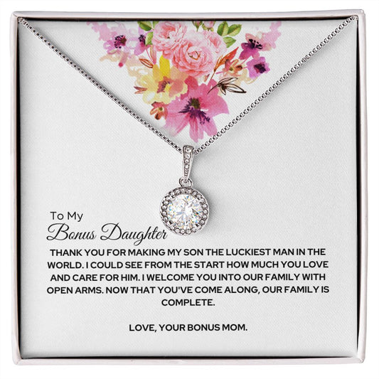 To My Bonus Daughter - Thank You - Eternal Hope Necklace