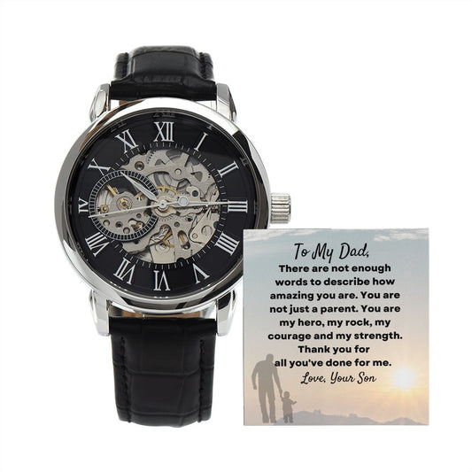 To My Dad - Hero - Men's Openwork Watch