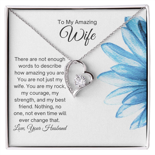 To My Amazing Wife - My Rock - Forever Love Necklace