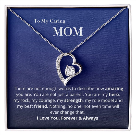 To My Caring Mom - My Rock - Forever Love Necklace