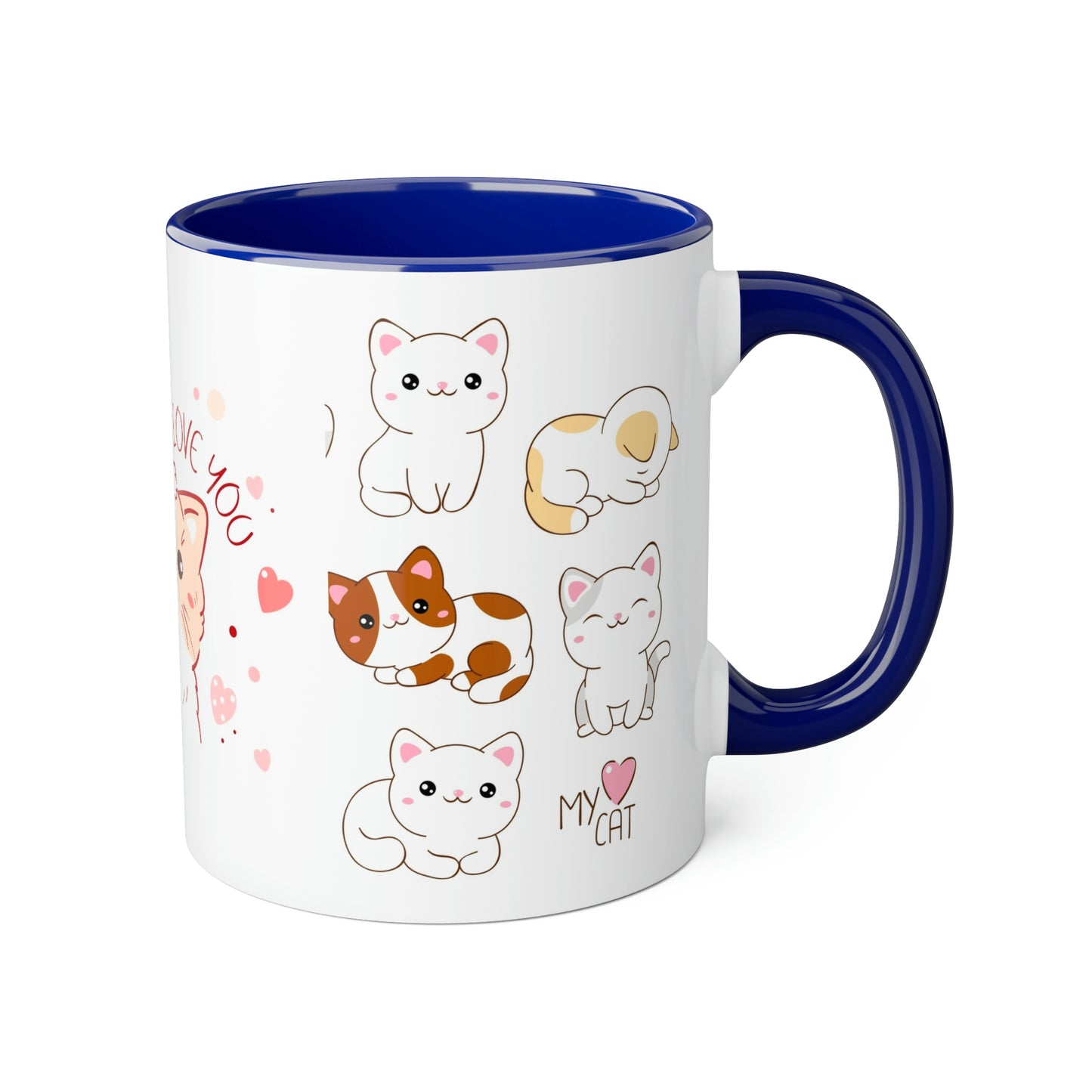 Love You Cats Accent Mugs, 11oz